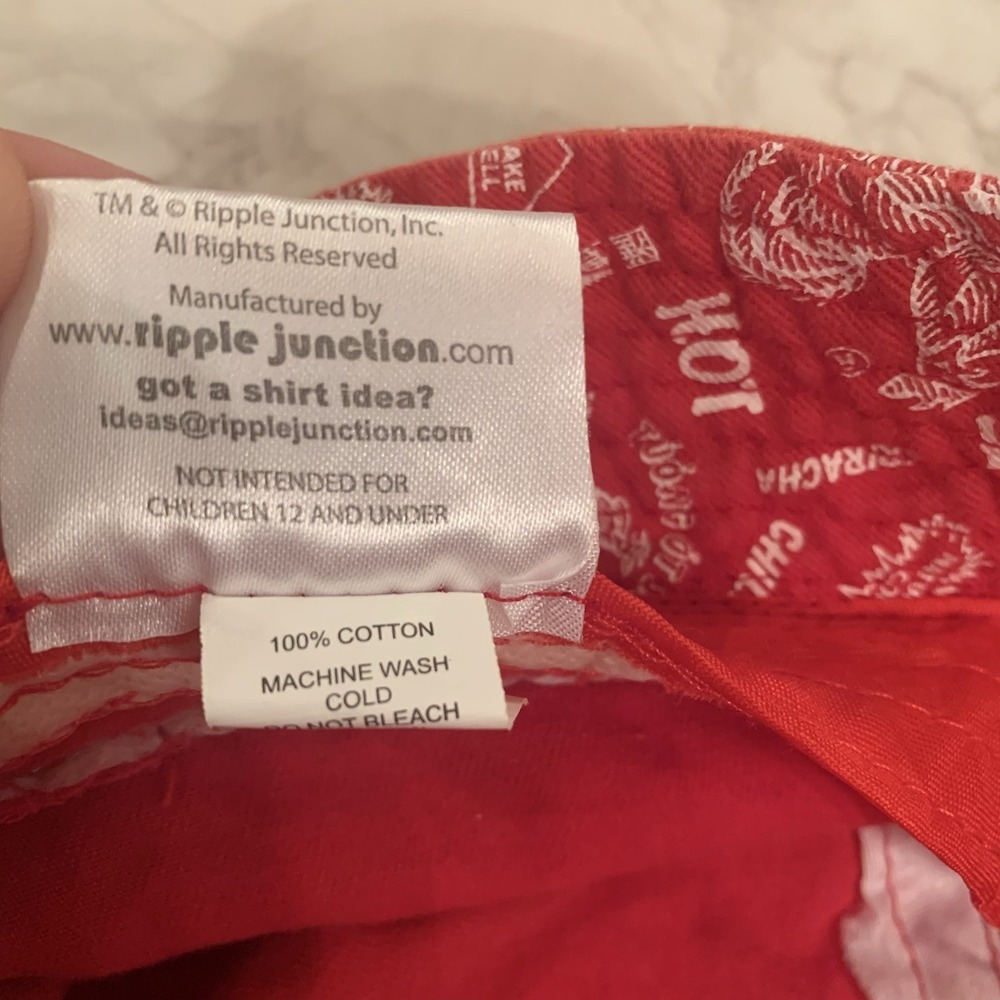 Sriracha Bucket Hat One Size Certified Awesome Chili Hot Sauce Red White - Picture 4 of 10